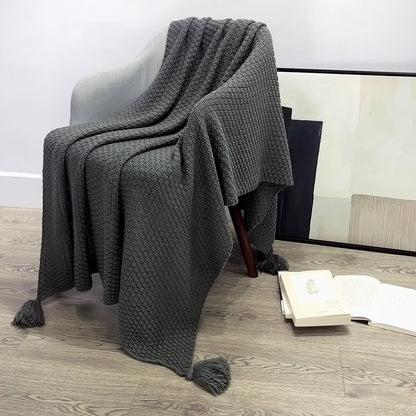 Coperta maglia nappine
