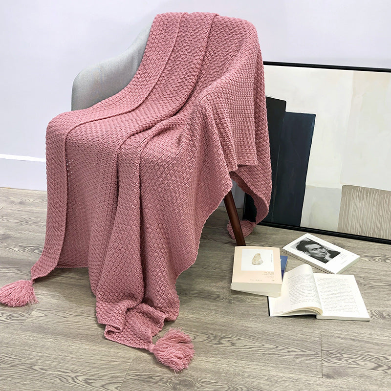Coperta maglia nappine