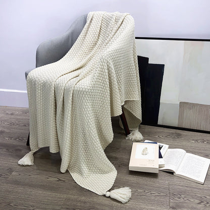 Coperta maglia nappine