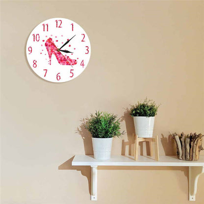 Orologio da parete Scarpa petali rosa