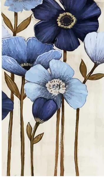 Dipinto fiori blu