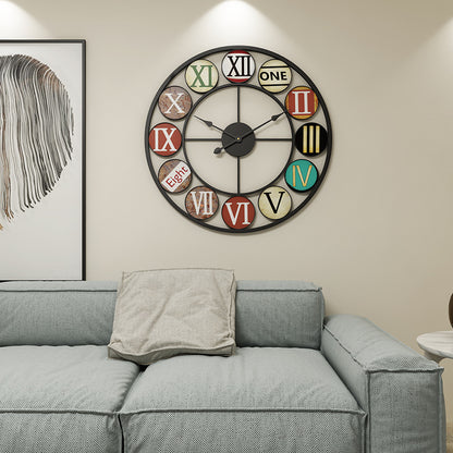 Orologio da parete Numeri romani colorati
