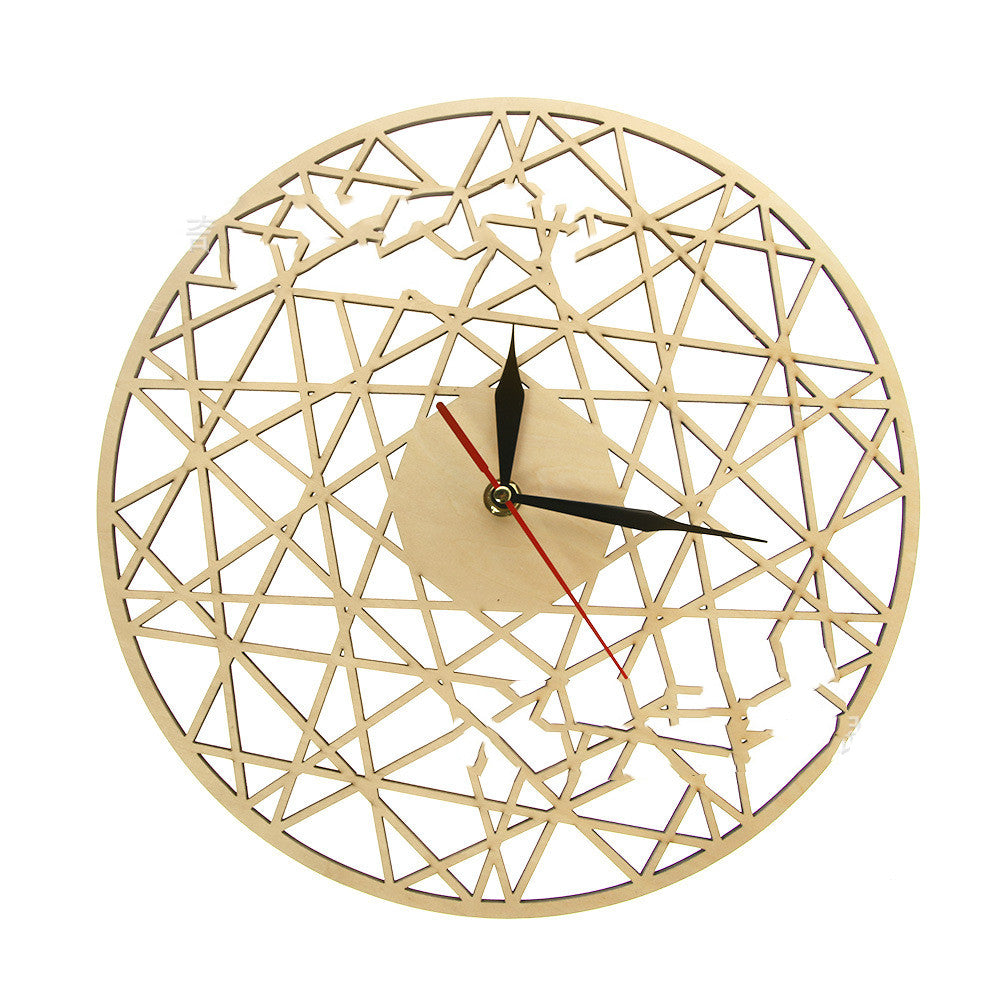 Orologio da parete Geometrica triangoli legno