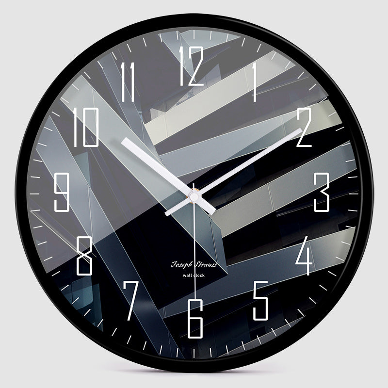 Orologio da parete Strisce diagonali nere