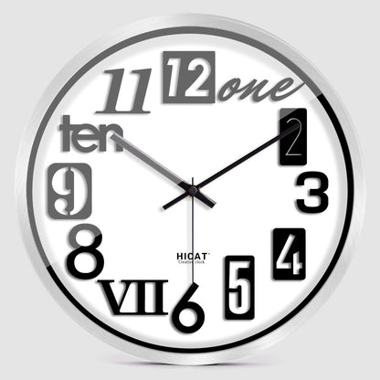Orologio da parete Testo parole numeri