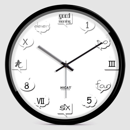 Orologio da parete Testo parole numeri
