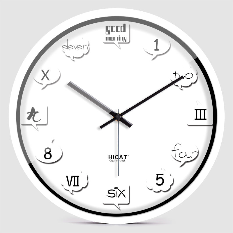 Orologio da parete Testo parole numeri