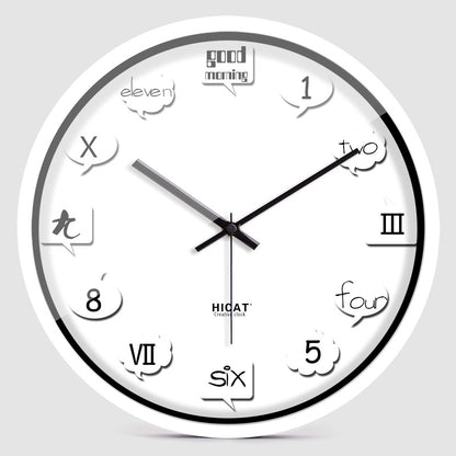 Orologio da parete Testo parole numeri