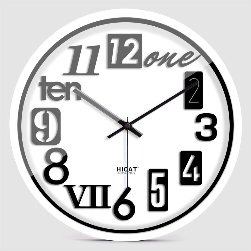 Orologio da parete Testo parole numeri