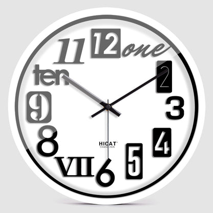 Orologio da parete Testo parole numeri