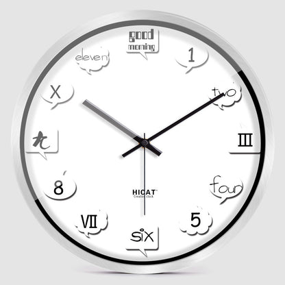Orologio da parete Testo parole numeri