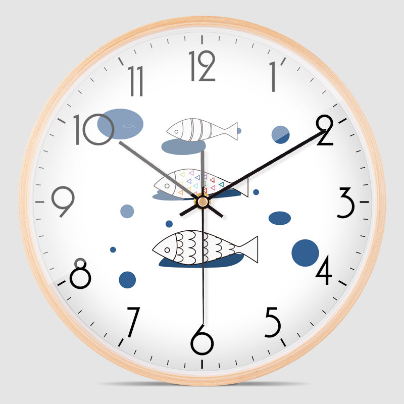 Orologio da parete Pesci blu bolle