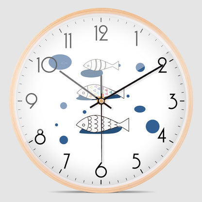 Orologio da parete Pesci blu bolle