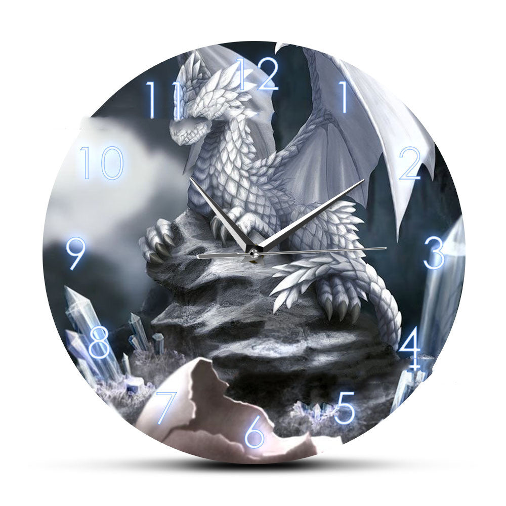 Orologio da parete Drago grigio