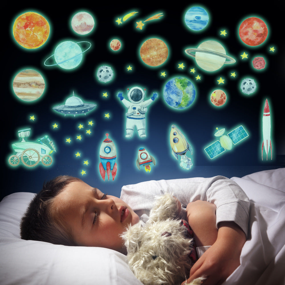 Adesivo bambini razzo luminoso