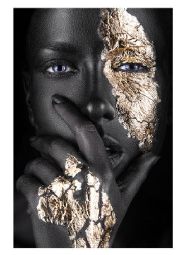 Tela astratta donna oro