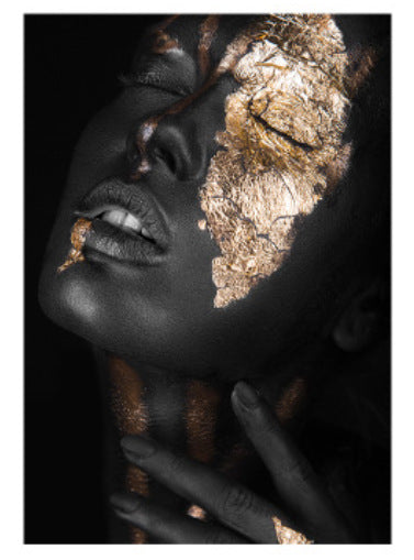 Tela astratta donna oro