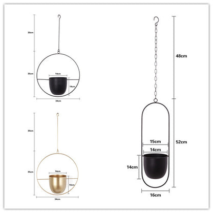 Vaso sospeso ferro stile nordico