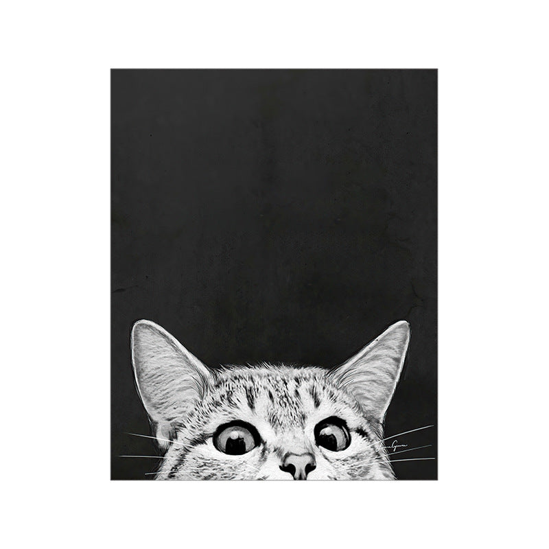 Quadro gatto bianco-nero