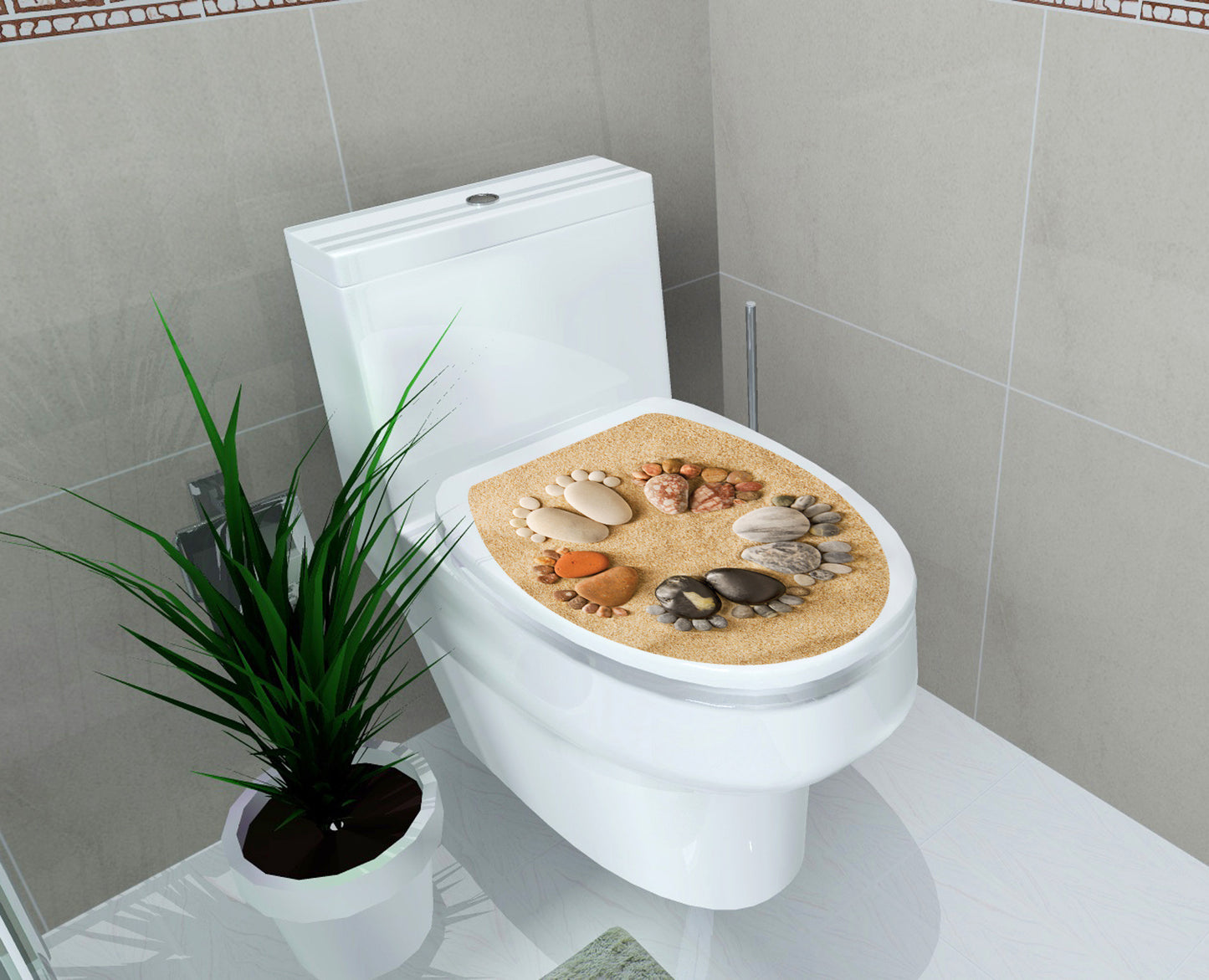 Adesivi bagno fenicottero