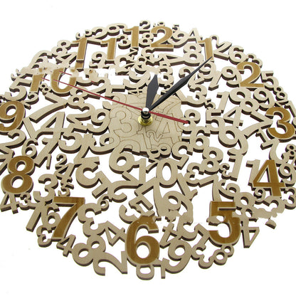 Orologio da parete Numeri oro