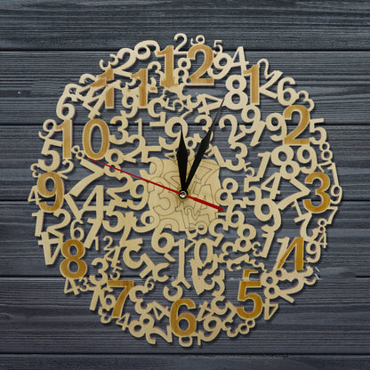 Orologio da parete Numeri oro