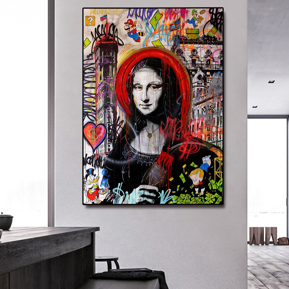 Poster Gioconda street art