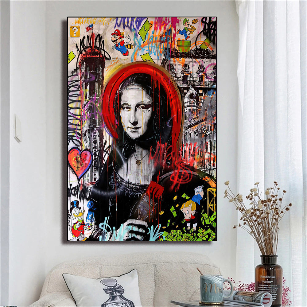 Poster Gioconda street art