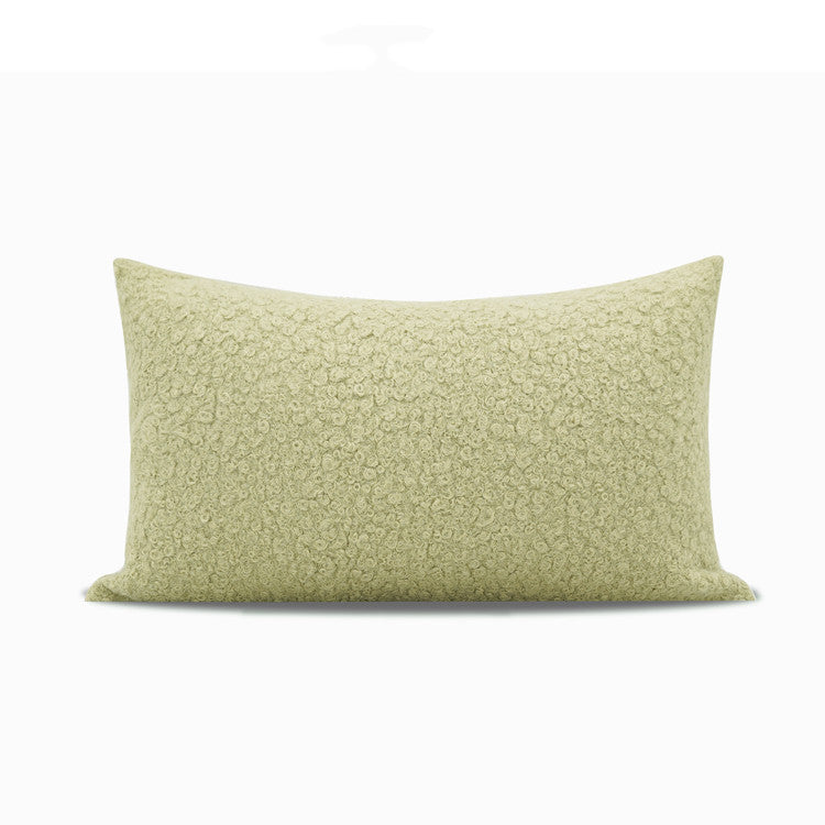 Cuscino lana verde matcha