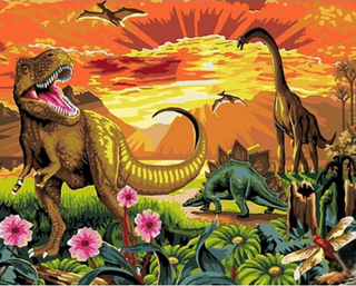 Pittura Numerata Dinosauri