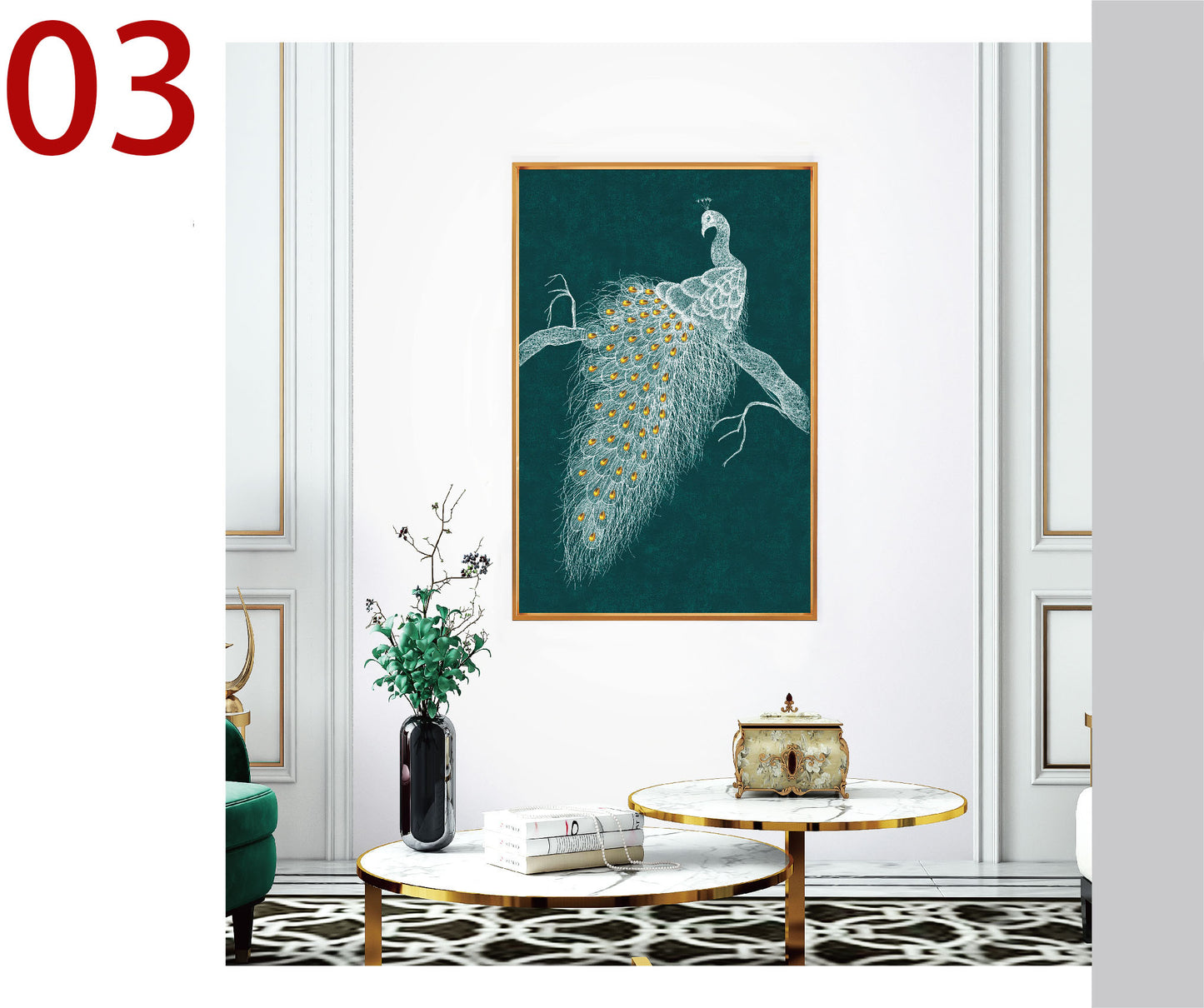 Quadro ricamo moderno