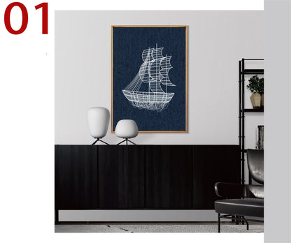 Quadro ricamo moderno