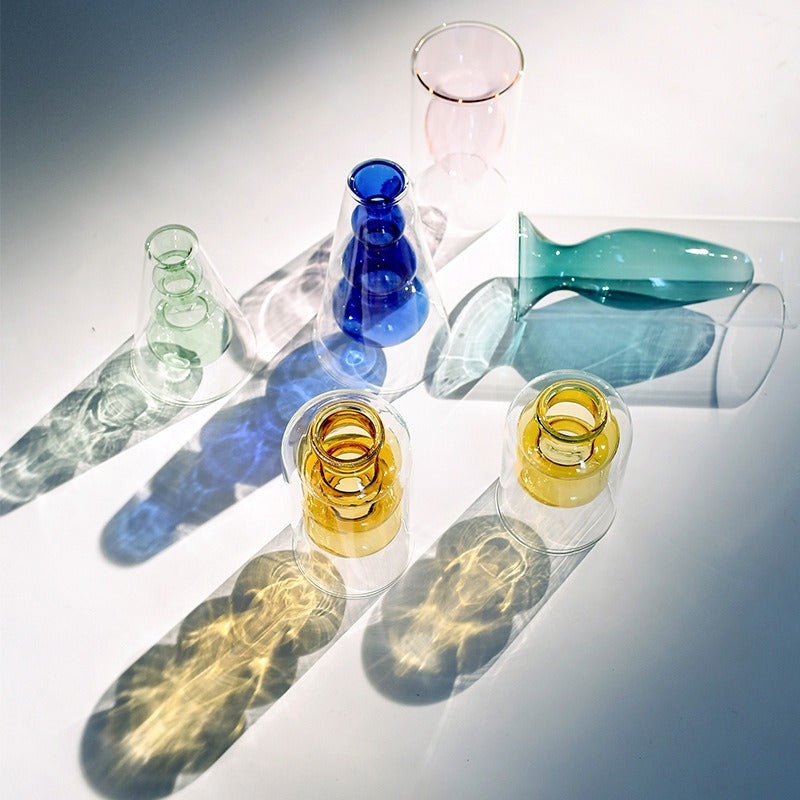 Vaso in vetro trasparente