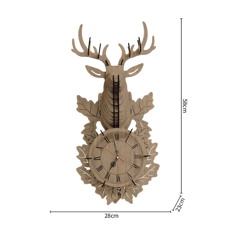 Orologio da parete Cervo sagoma legno