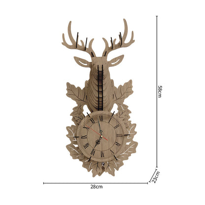 Orologio da parete Cervo sagoma legno