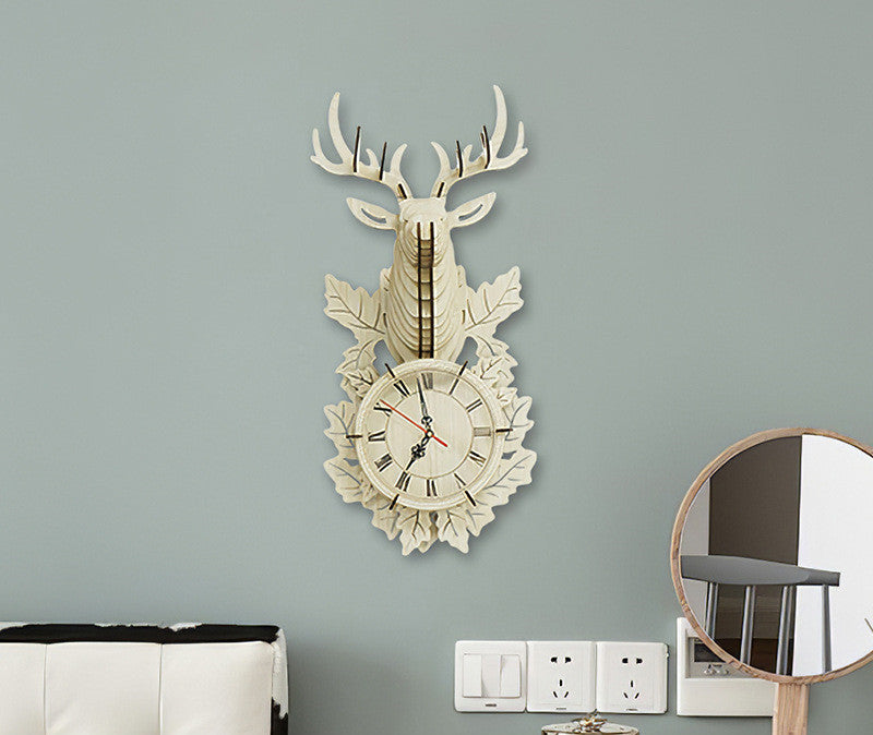 Orologio da parete Cervo sagoma legno
