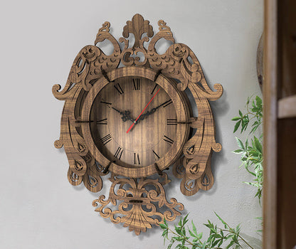 Orologio da parete Barocco intagliato legno