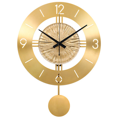 Orologio da parete Dorato pendolo tessitura