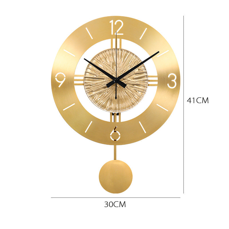 Orologio da parete Dorato pendolo tessitura