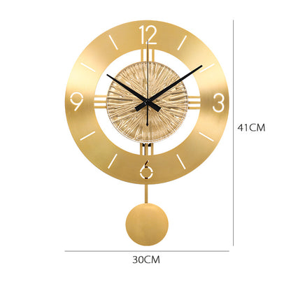 Orologio da parete Dorato pendolo tessitura