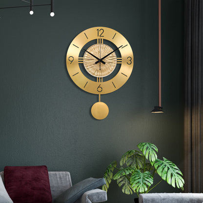 Orologio da parete Dorato pendolo tessitura