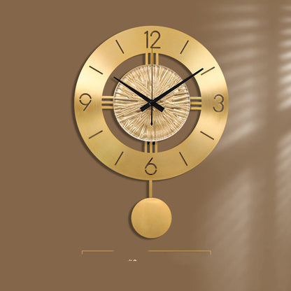 Orologio da parete Dorato pendolo tessitura