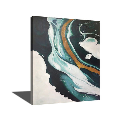 Quadro marmo verde e oro