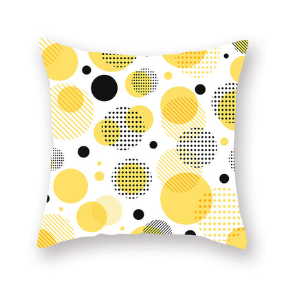 Cuscino giallo geometrico