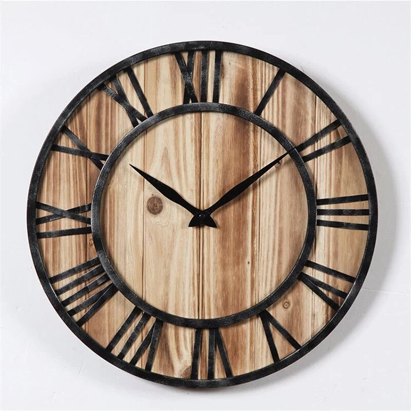 Orologio da parete Numeri romani legno