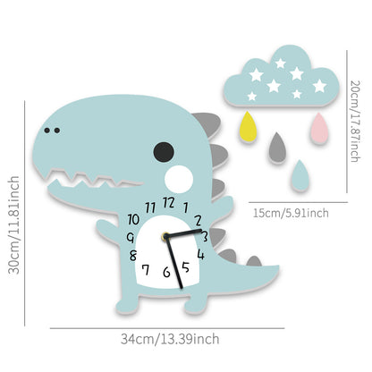 Orologio da parete Dinosauro cloud azzurro