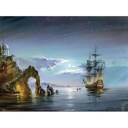 Quadro Nave sul Mare