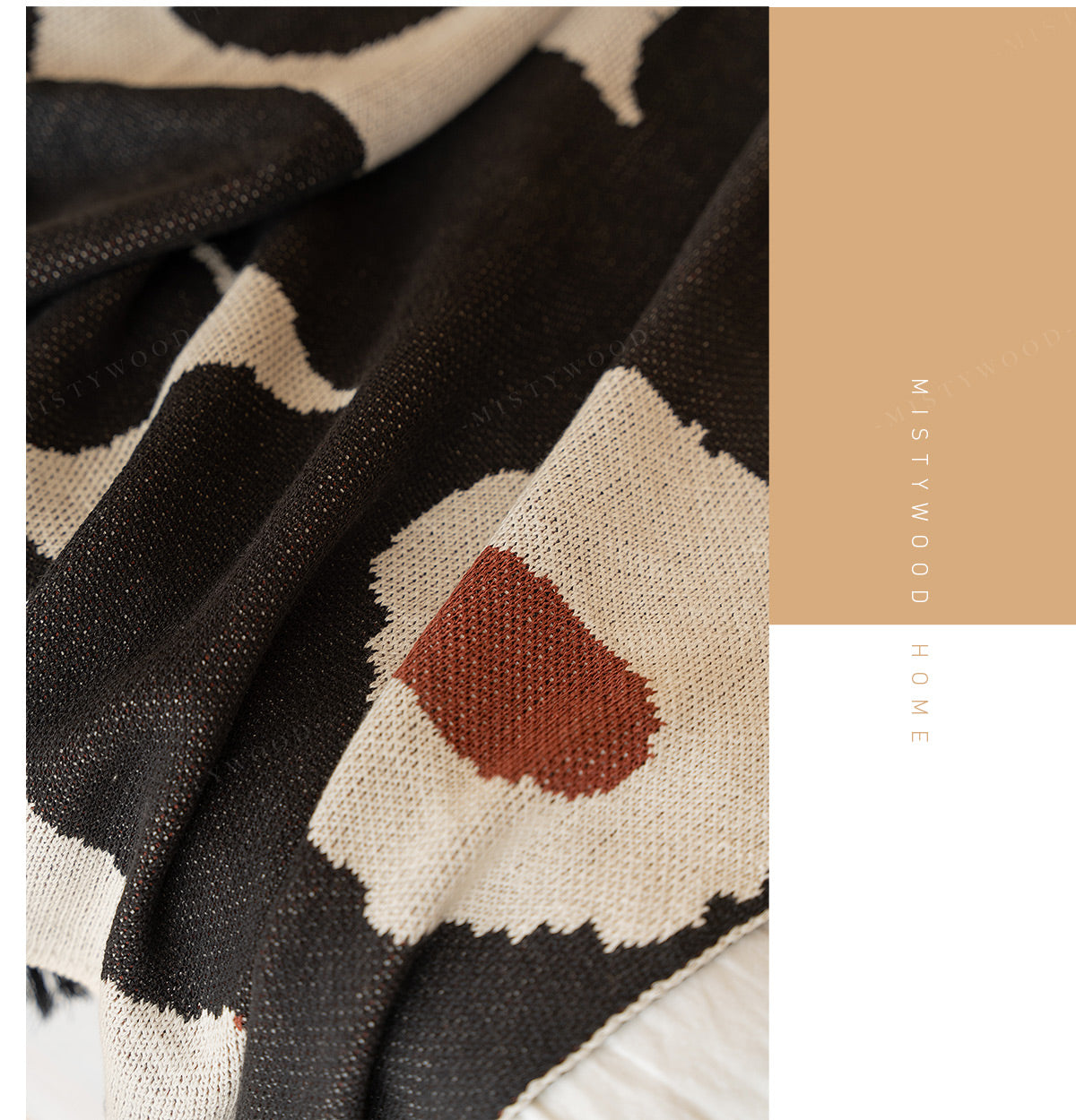 Plaid in maglia con fiori