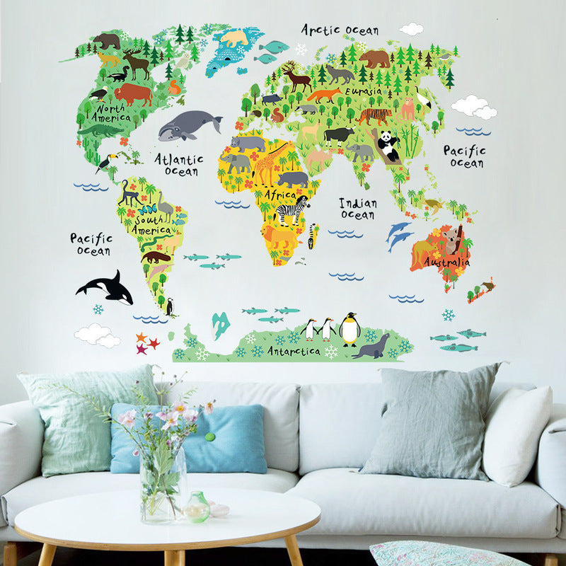 Sticker murale mappamondo