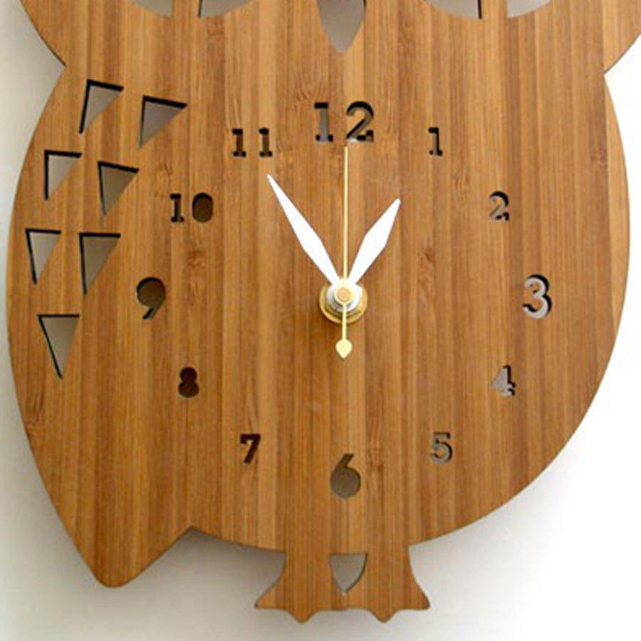 Orologio da parete Gufo legno